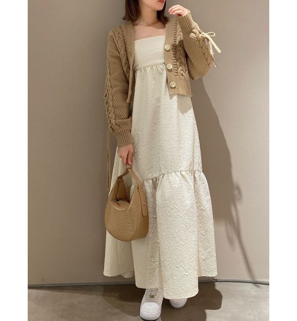 dazzlin「ローゲージケーブルショートカーディガン」|カーディガン|