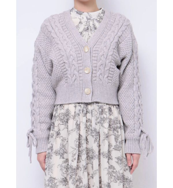 dazzlin「ローゲージケーブルショートカーディガン」|カーディガン|