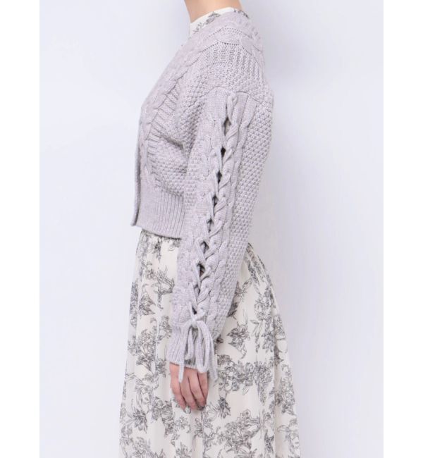 dazzlin「ローゲージケーブルショートカーディガン」|カーディガン|