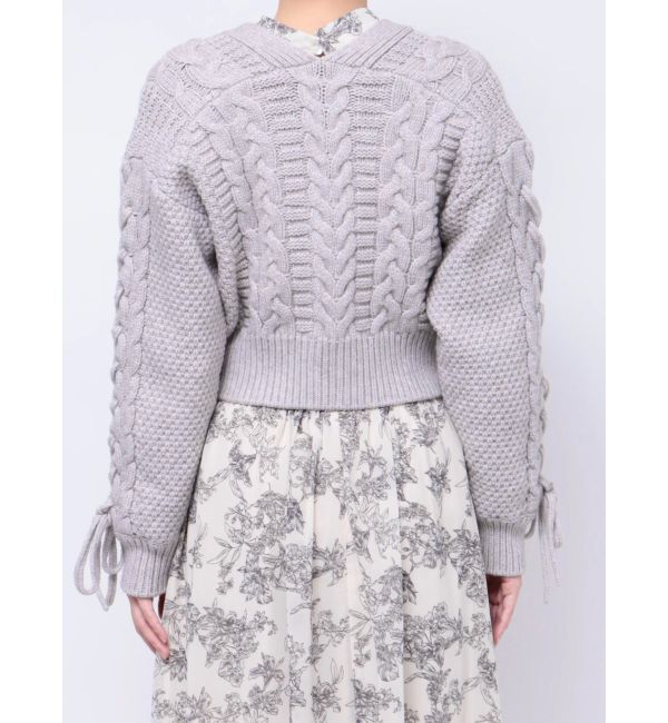 dazzlin「ローゲージケーブルショートカーディガン」|カーディガン|