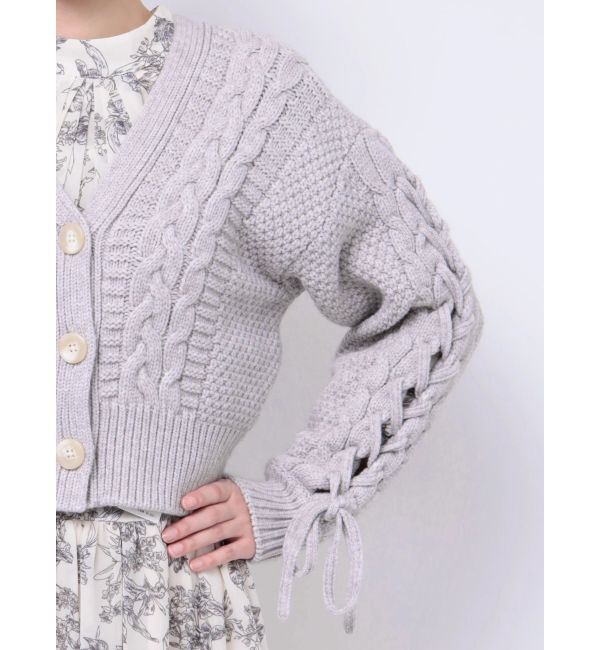 dazzlin「ローゲージケーブルショートカーディガン」|カーディガン|