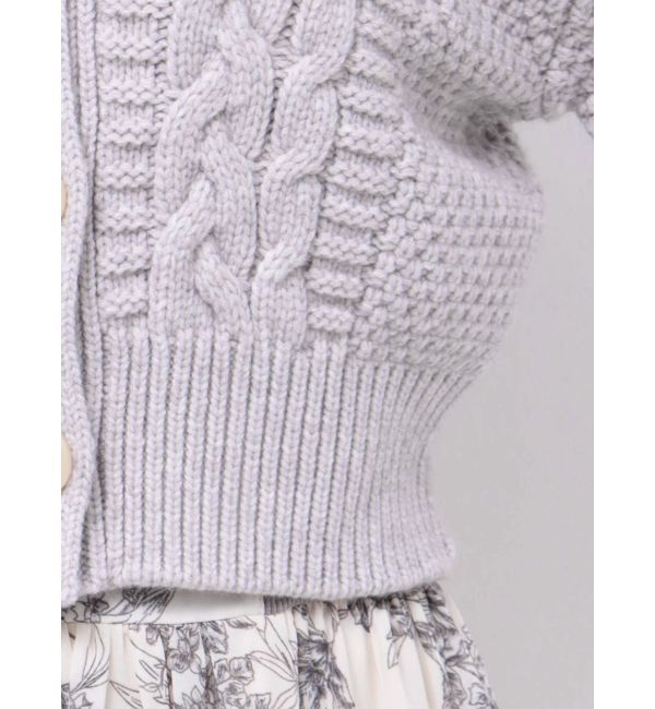 dazzlin「ローゲージケーブルショートカーディガン」|カーディガン|