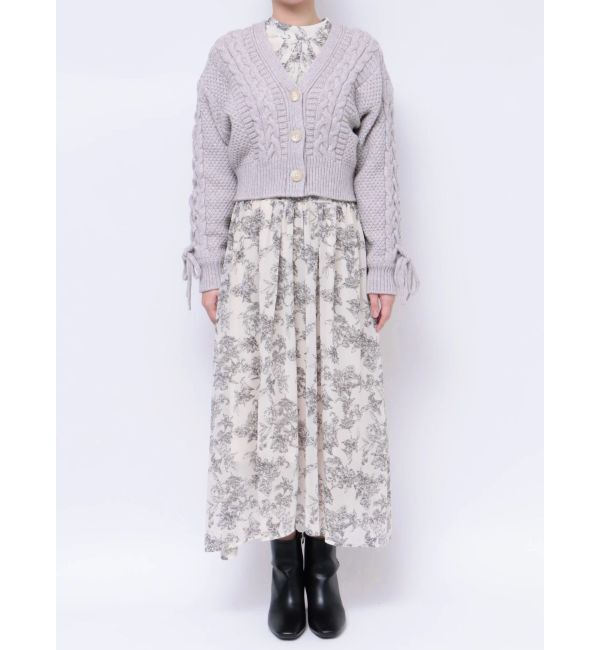 dazzlin「ローゲージケーブルショートカーディガン」|カーディガン|