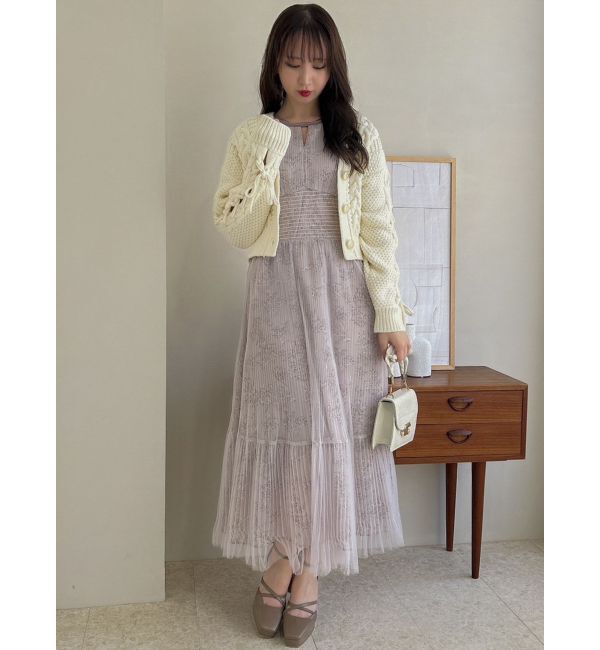 dazzlin「ローゲージケーブルショートカーディガン」|カーディガン|