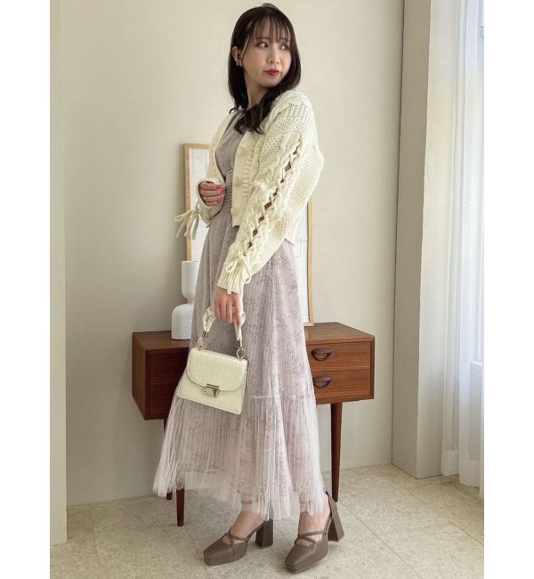 dazzlin「ローゲージケーブルショートカーディガン」|カーディガン|