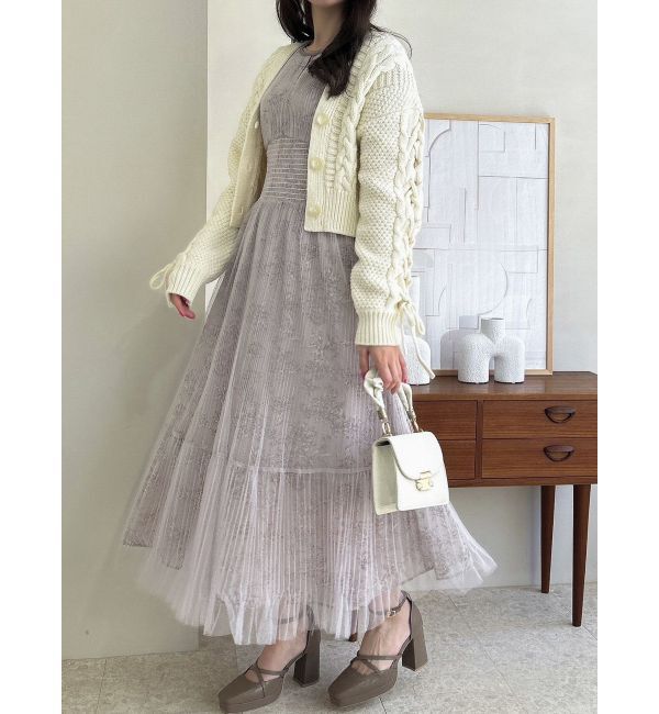 dazzlin「ローゲージケーブルショートカーディガン」|カーディガン|