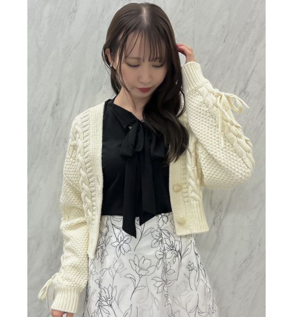 dazzlin「ローゲージケーブルショートカーディガン」|カーディガン|