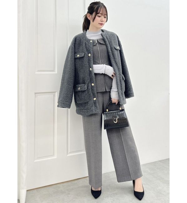 dazzlin「フロントジップペプラムオールインワン」|ワンピース|