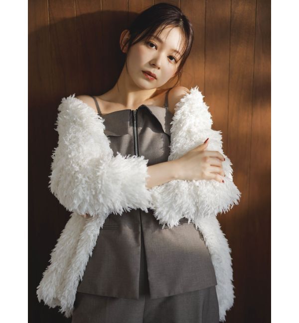 dazzlin「フロントジップペプラムオールインワン」|ワンピース|