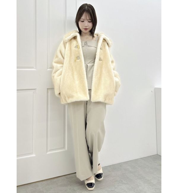 dazzlin「フロントジップペプラムオールインワン」|ワンピース|