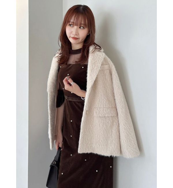 dazzlin「【藤井サチコラボ】パールビジューベロアナロードレス」|ドレス|