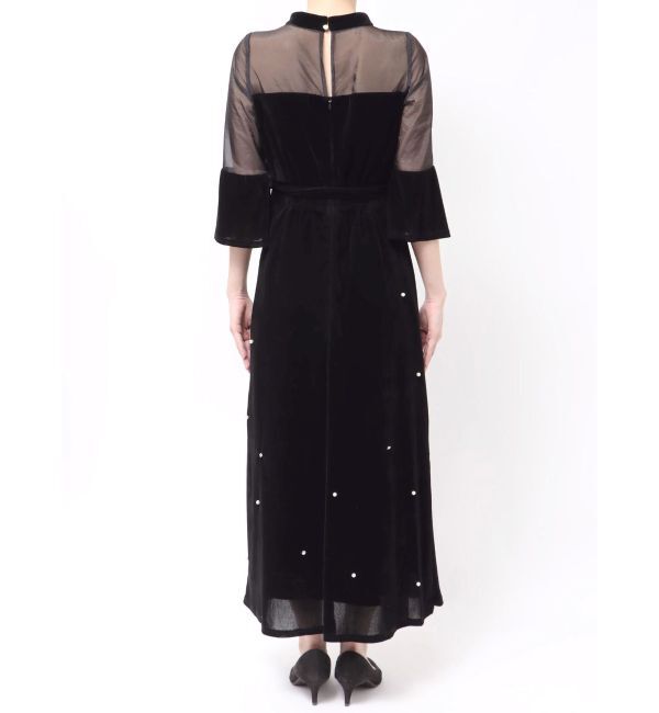 dazzlin「【藤井サチコラボ】パールビジューベロアナロードレス」|ドレス|