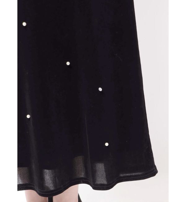 dazzlin「【藤井サチコラボ】パールビジューベロアナロードレス」|ドレス|