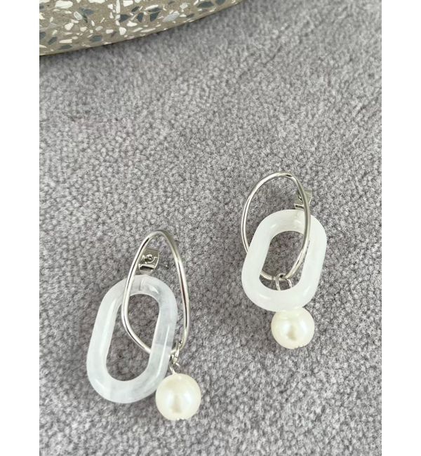 MERCURYDUO「メタル&times;べっ甲MIXピアス」|ピアス|シルバー