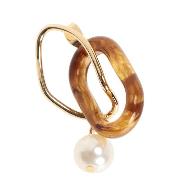 MERCURYDUO「メタル&times;べっ甲MIXピアス」|ピアス|