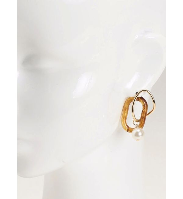 MERCURYDUO「メタル&times;べっ甲MIXピアス」|ピアス|