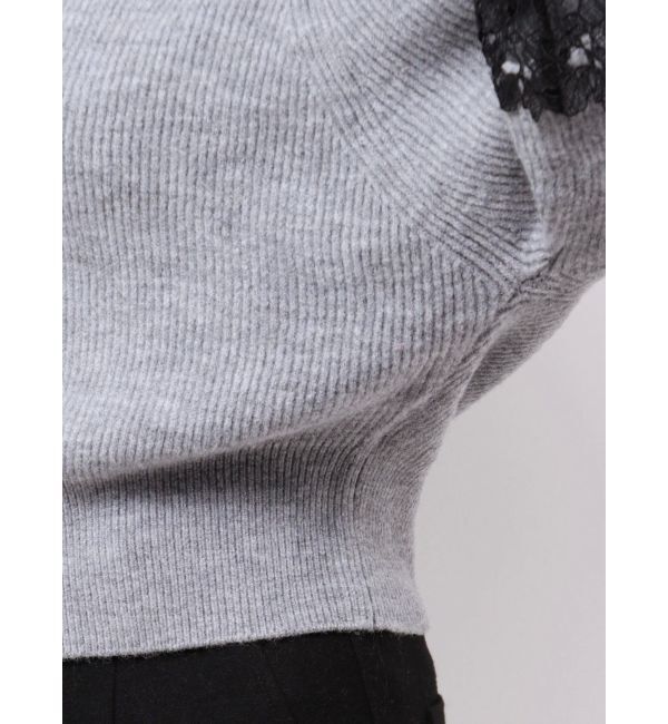 MERCURYDUO「オフショルレースカットアウトニット」|ニット・セーター|