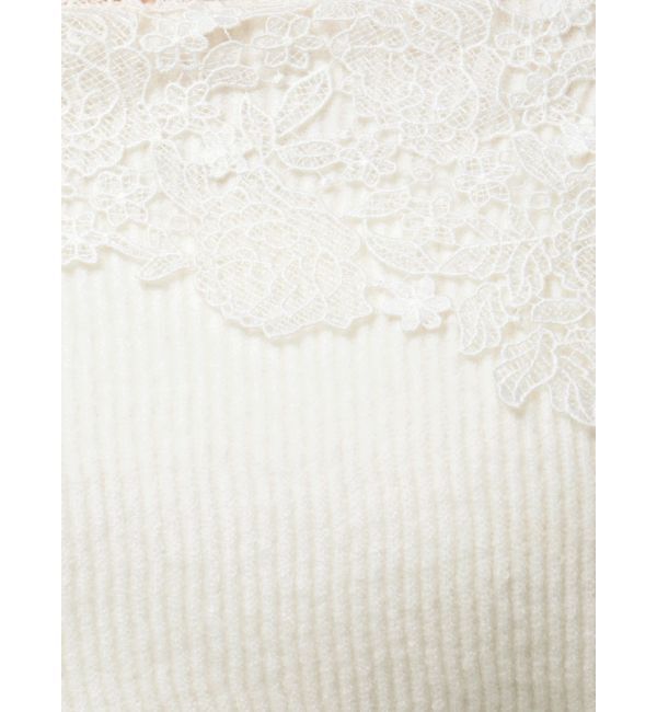 MERCURYDUO「オフショルレースカットアウトニット」|ニット・セーター|