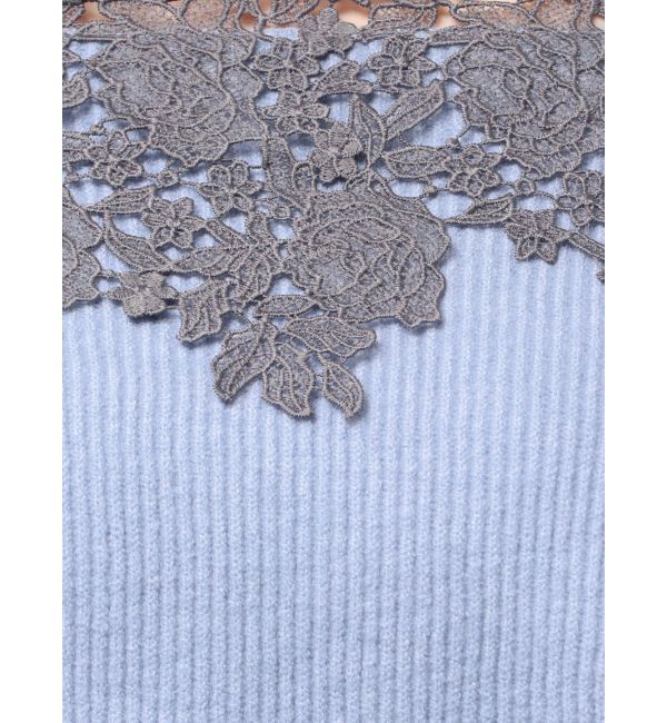 MERCURYDUO「オフショルレースカットアウトニット」|ニット・セーター|