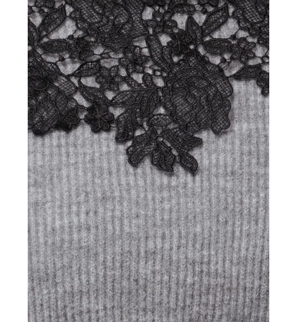 MERCURYDUO「オフショルレースカットアウトニット」|ニット・セーター|