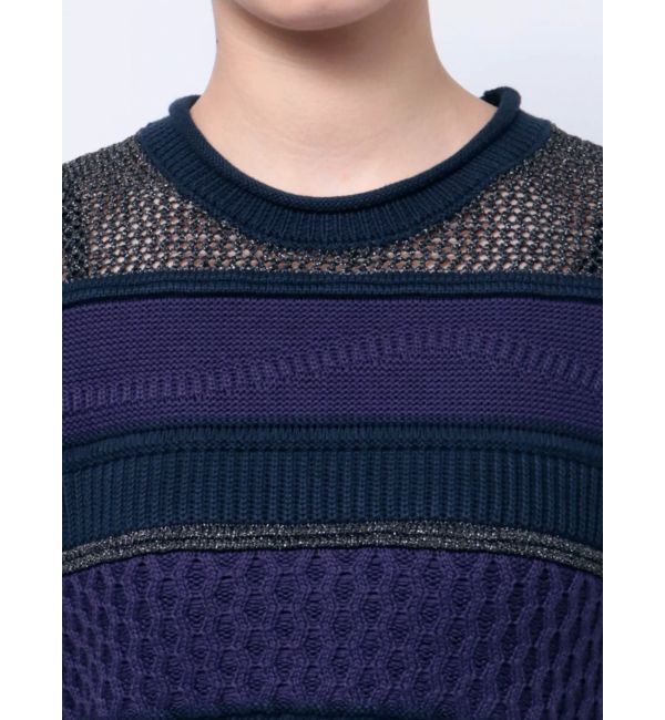 MURUA「クロシェミックスハーフスリーブニット」|ニット・セーター|