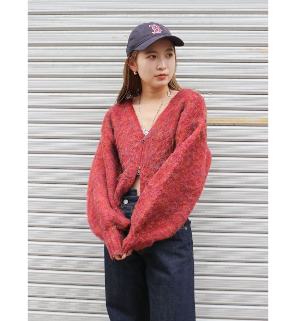 Ungrid「ダブルジップＶネックニットカーデ」|カーディガン|
