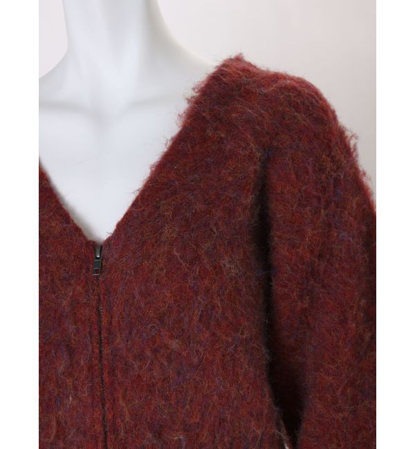 Ungrid「ダブルジップＶネックニットカーデ」|カーディガン|