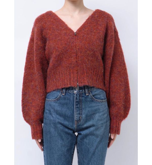 Ungrid「ダブルジップＶネックニットカーデ」|カーディガン|
