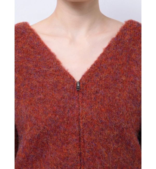 Ungrid「ダブルジップＶネックニットカーデ」|カーディガン|