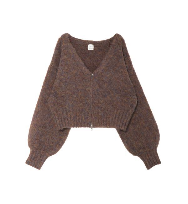 Ungrid「ダブルジップＶネックニットカーデ」|カーディガン|
