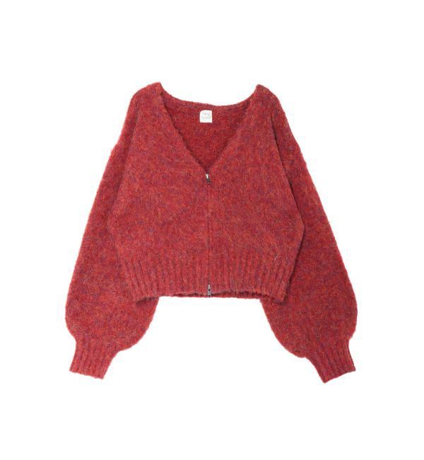 Ungrid「ダブルジップＶネックニットカーデ」|カーディガン|