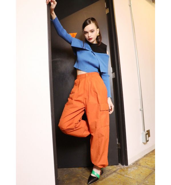 EVRIS「レイヤードオープンショルダーニットトップス」|ニット・セーター|