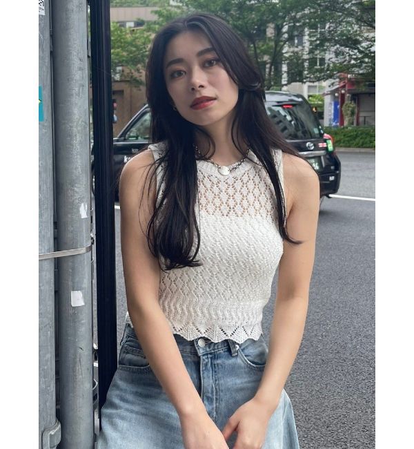 EVRIS「スカシアミサマーニットトップス」|ニット・セーター|