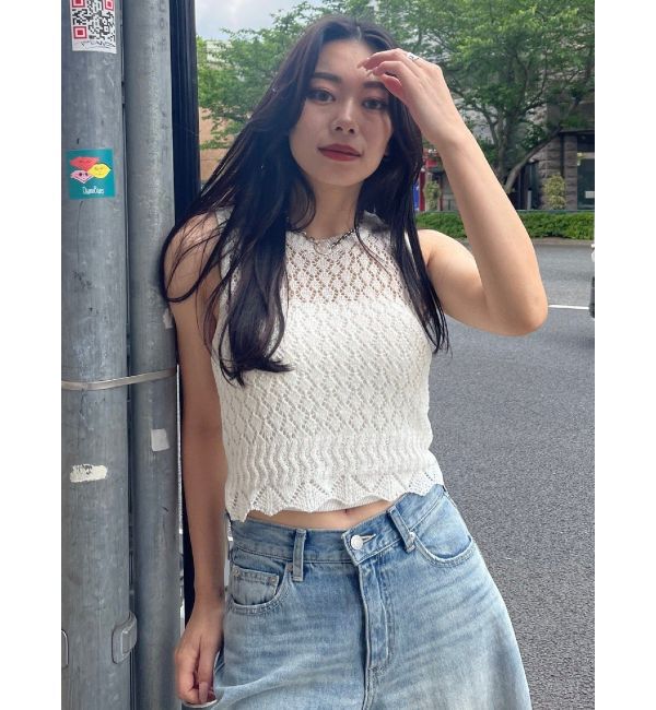 EVRIS「スカシアミサマーニットトップス」|ニット・セーター|