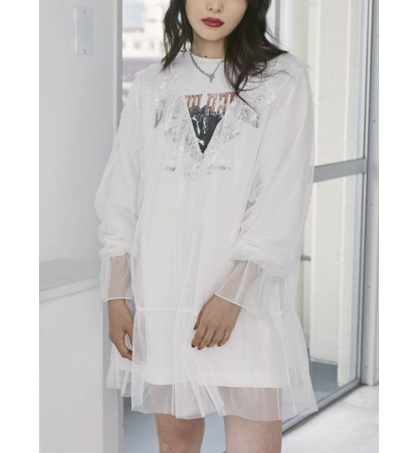 jouetie「ドッキングチュールロックワンピース」|ワンピース|