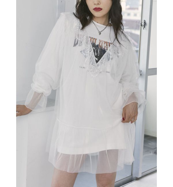 jouetie「ドッキングチュールロックワンピース」|ワンピース|