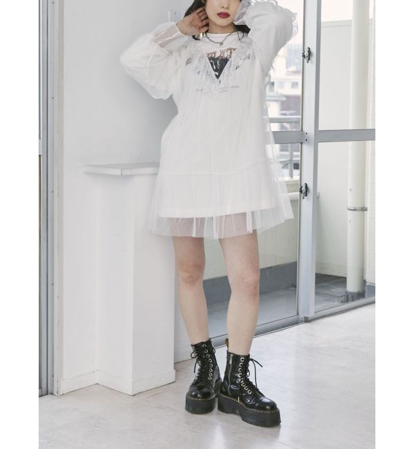 jouetie「ドッキングチュールロックワンピース」|ワンピース|