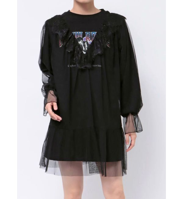 jouetie「ドッキングチュールロックワンピース」|ワンピース|