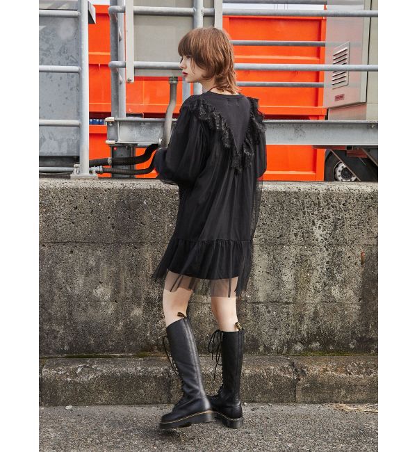 jouetie「ドッキングチュールロックワンピース」|ワンピース|