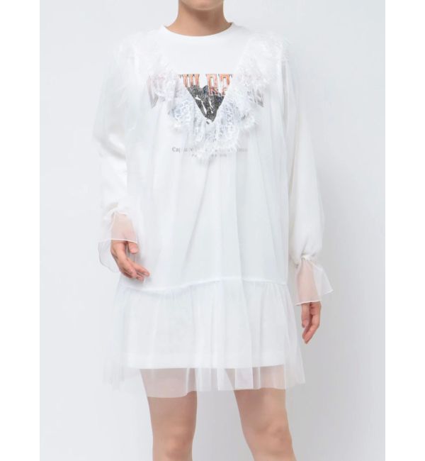 jouetie「ドッキングチュールロックワンピース」|ワンピース|