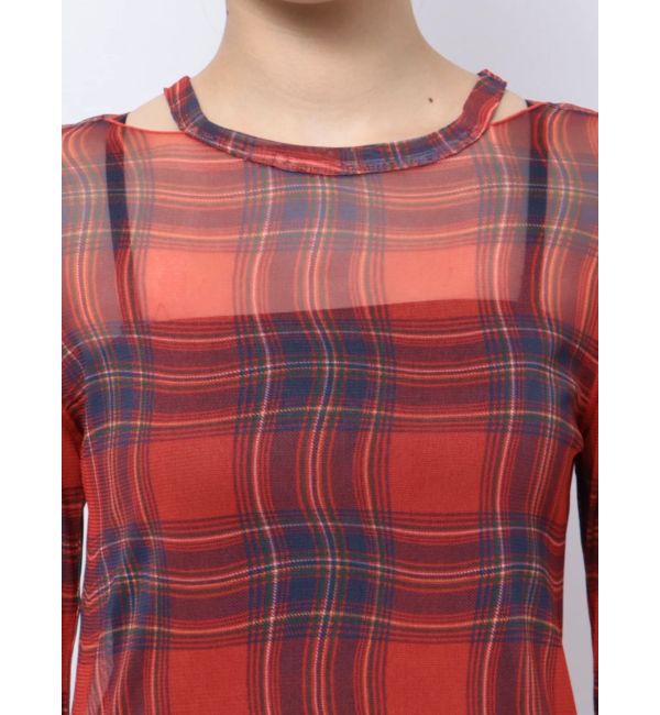 jouetie「チェックパターンシアーマキシワンピース」|ワンピース|