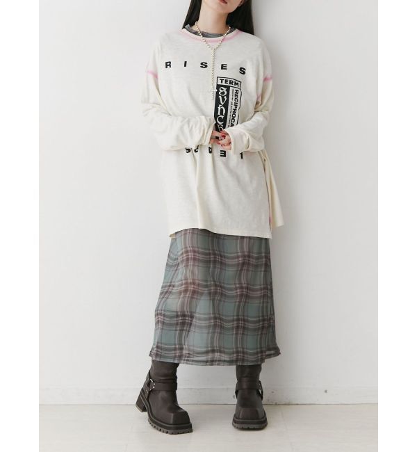 jouetie「チェックパターンシアーマキシワンピース」|ワンピース|