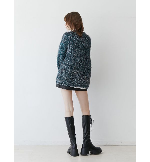 jouetie「ラメシャギーVネックカーデ」|カーディガン|