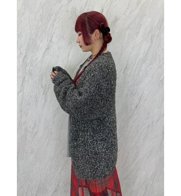 jouetie「ラメシャギーVネックカーデ」|カーディガン|