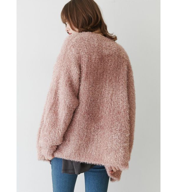 jouetie「ラメシャギーVネックカーデ」|カーディガン|