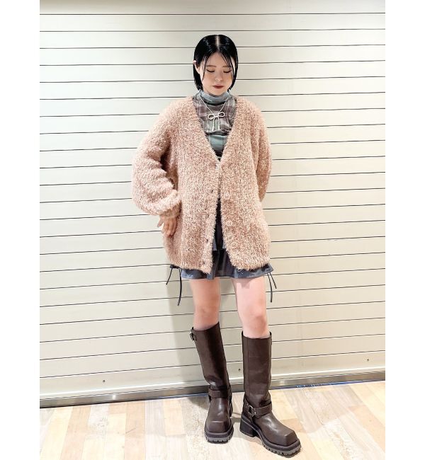 jouetie「ラメシャギーVネックカーデ」|カーディガン|