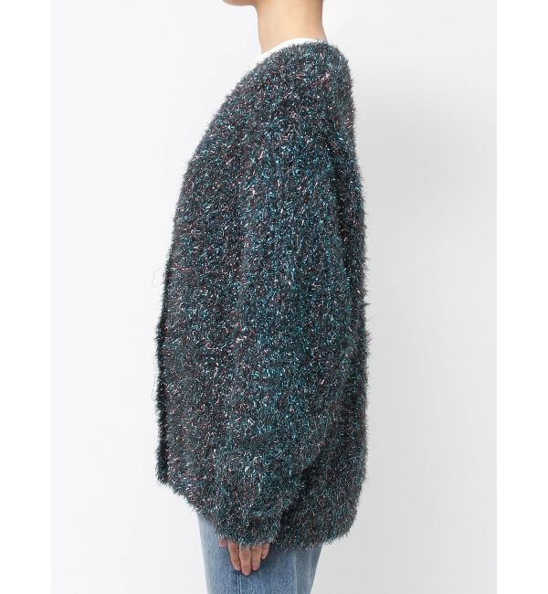 jouetie「ラメシャギーVネックカーデ」|カーディガン|