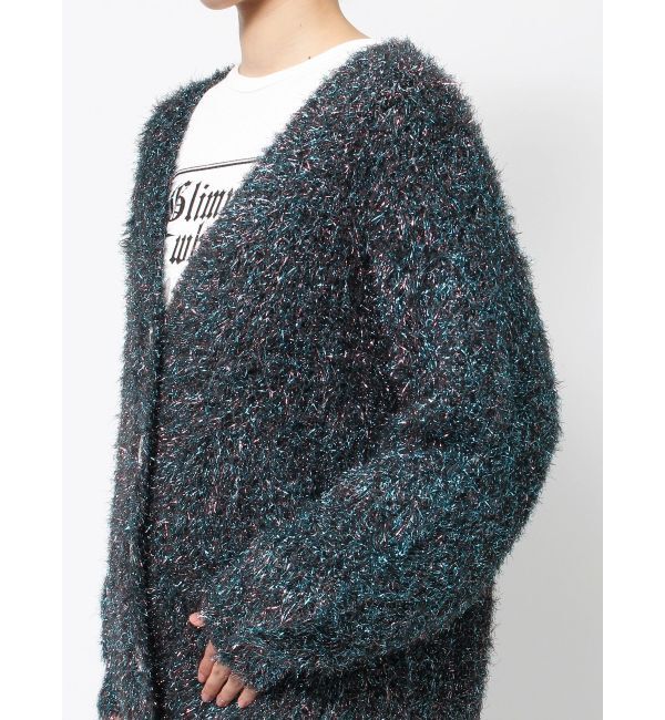 jouetie「ラメシャギーVネックカーデ」|カーディガン|