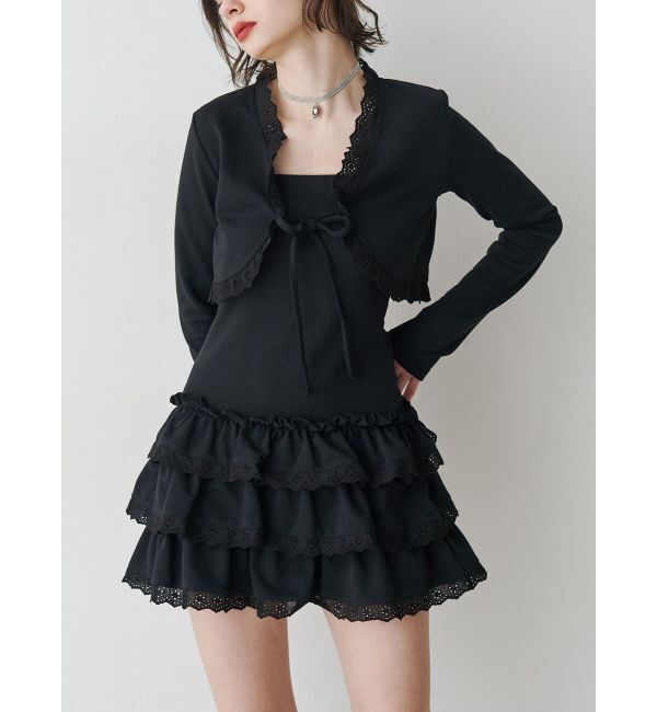 jouetie「ボレロセットフリルベアワンピース」|ワンピース|