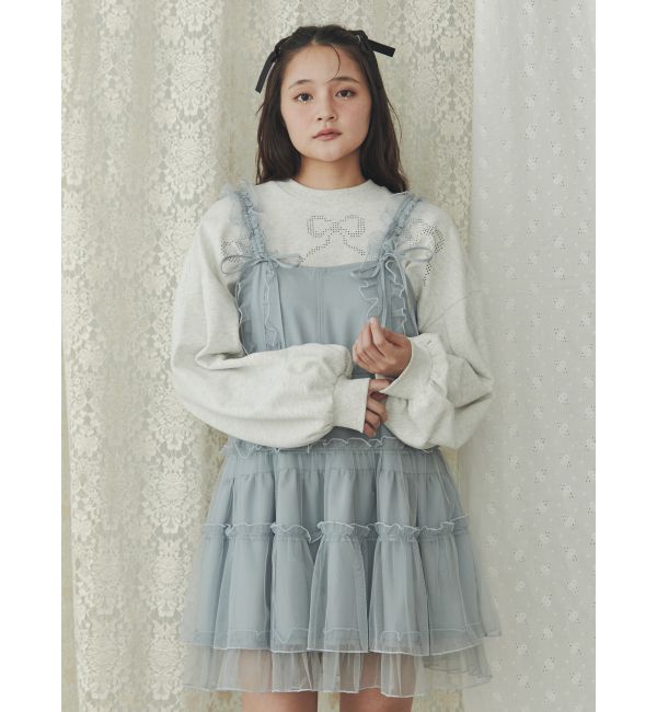 merry jenny「チュールドロストミニキャミワンピース」|ワンピース|